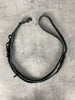 The Hands-Free Leather Leash is a single lead that can be configured into 3 different lengths depending on your desire for different scenarios. This style leash is also referred to as a "police lead" or "working lead."
