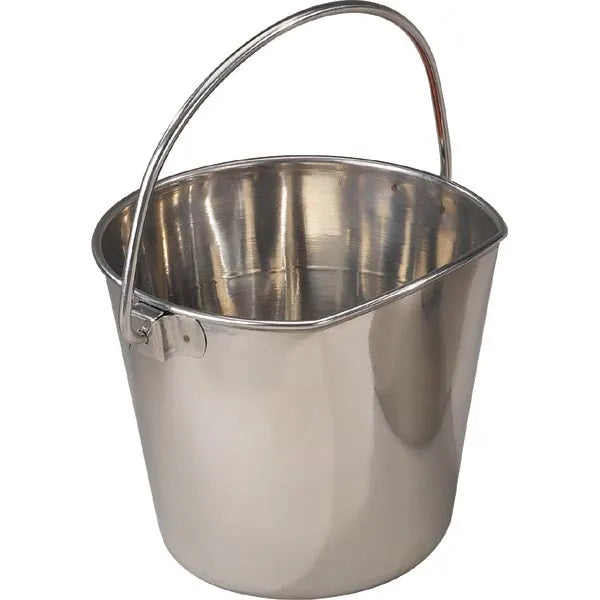 Stainless Steel Flat Sided Water Pail – K9 Tactical Gear