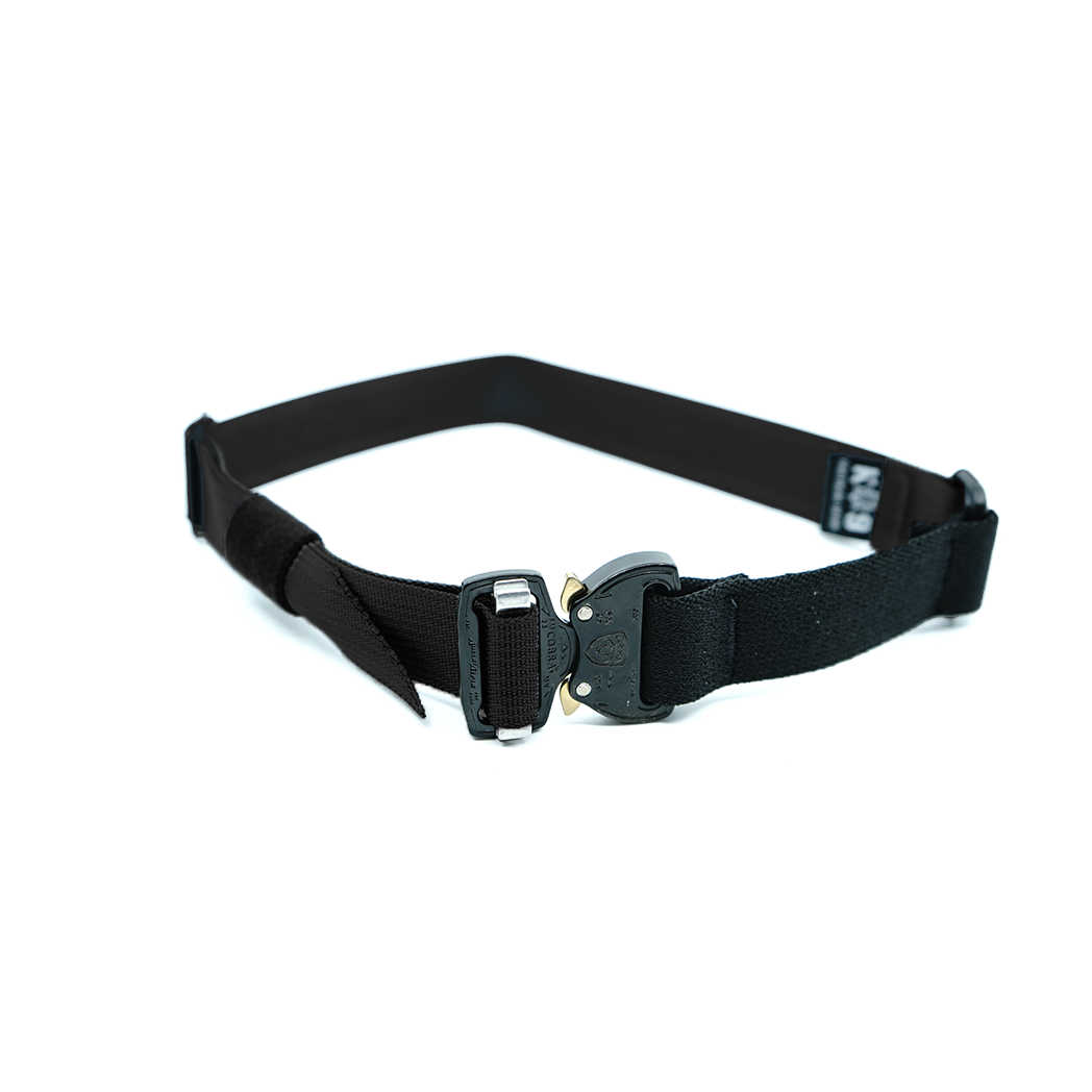 Velcro Fastening Black Elastic Belts Fully Adjustable Slider Bar