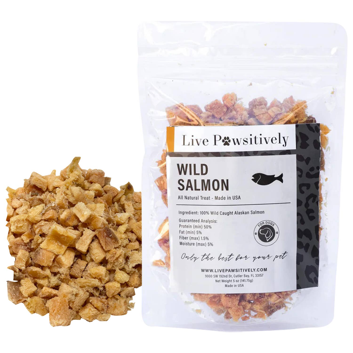 Dried salmon for outlet dogs