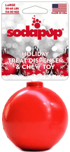 Christmas Ornament Rubber Chew Toy and Treat Dispenser